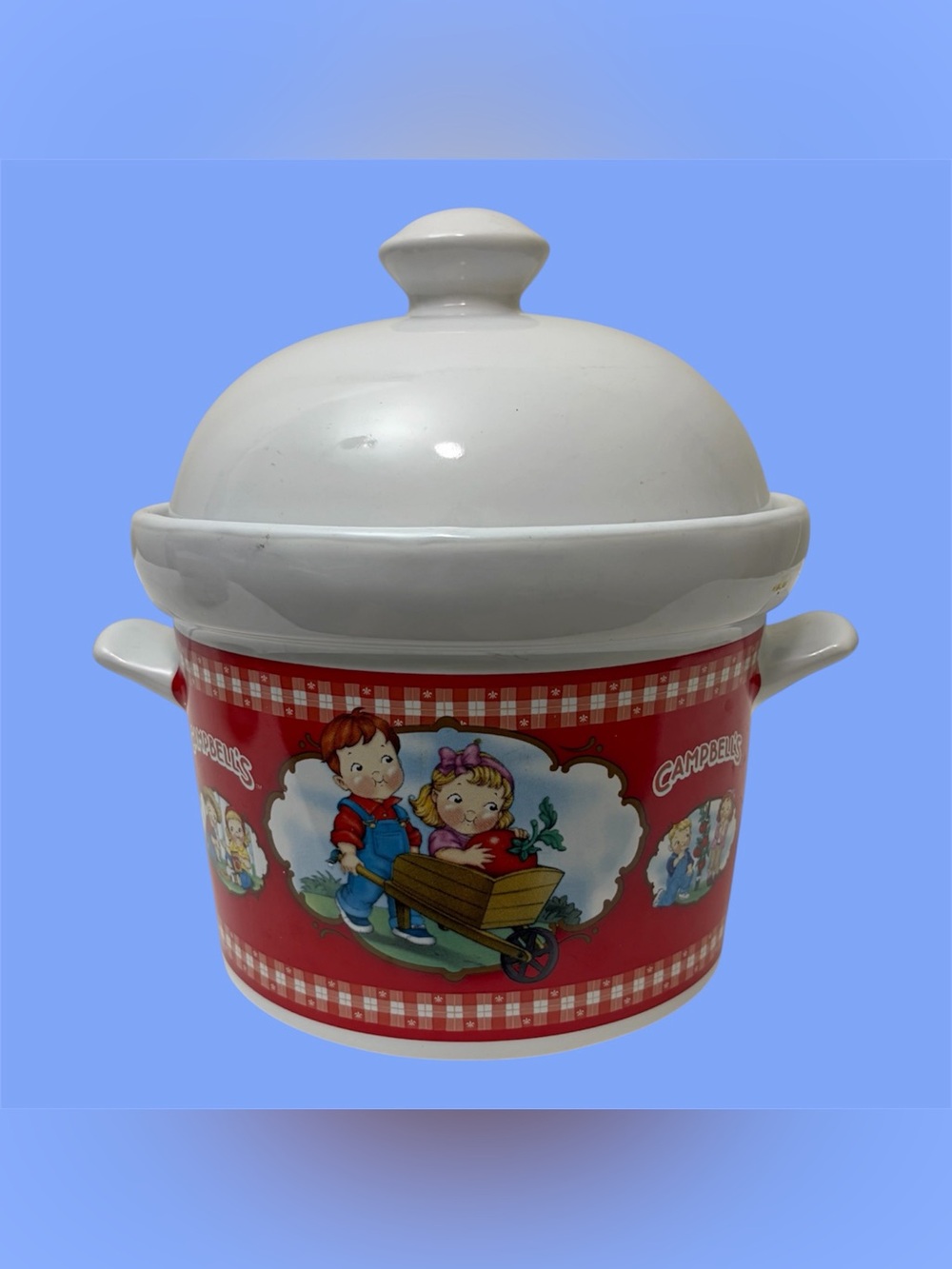 Vintage 2002 Campbell's Soup Tureen with Lid 8.5" Tall with Lid 7"